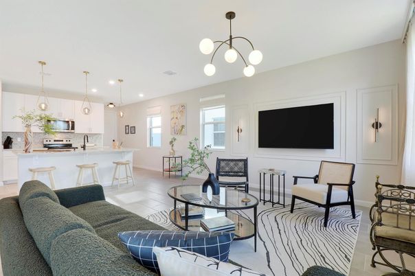 Interior, Kitchen, Living room, Pendant Lights, Recessed Lighting, Stainless Steel Appliances