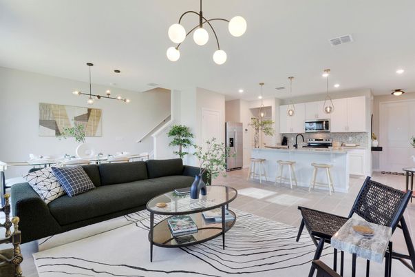 Interior, Kitchen, Living room, Pendant Lights, Recessed Lighting, Stainless Steel Appliances
