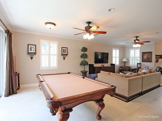 Billiard Table, Game Room, Interior, Living room, Recessed Lighting