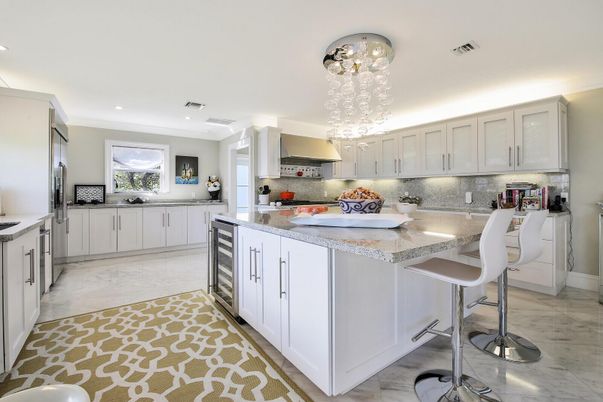 Interior, Kitchen, Marble, Recessed Lighting