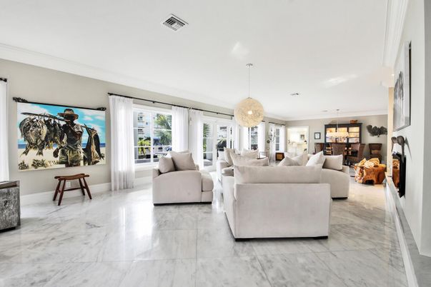 Interior, Living room, Marble, Pendant Lights