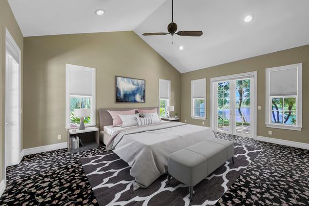 Bedroom, Interior, Recessed Lighting