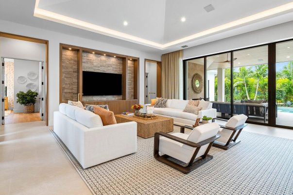 Interior, Living room, Recessed Lighting