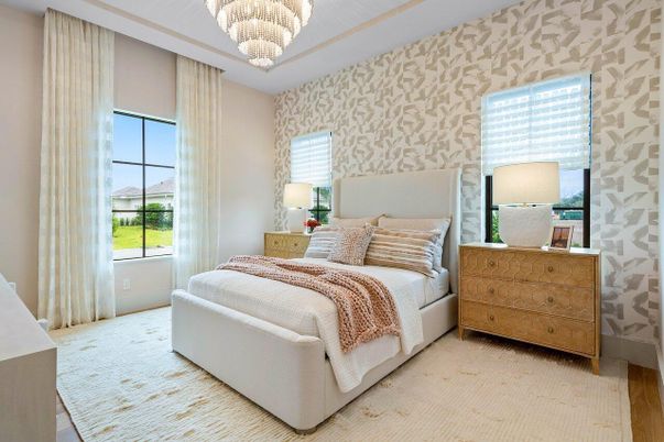 Bedroom, Chandelier, Interior