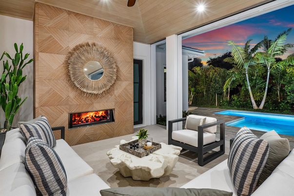 Exterior, Fireplace, Interior, Pool, Recessed Lighting