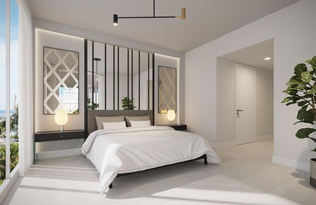 Bedroom, Interior, Recessed Lighting