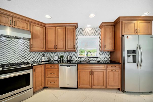 Interior, Kitchen, Recessed Lighting, Stainless Steel Appliances