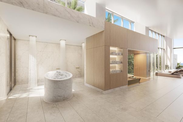 Bathroom, Interior, Marble Walls