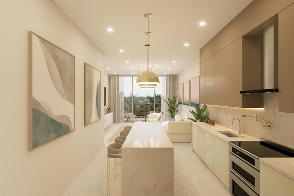 Interior, Kitchen, Pendant Lights, Recessed Lighting, Stainless Steel Appliances