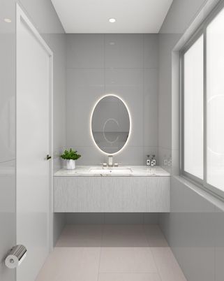 Bathroom, Interior, Recessed Lighting