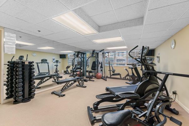 Fitness Equipment, Gym, Interior, Recessed Lighting