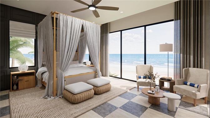 Bedroom, Interior, Recessed Lighting, Water