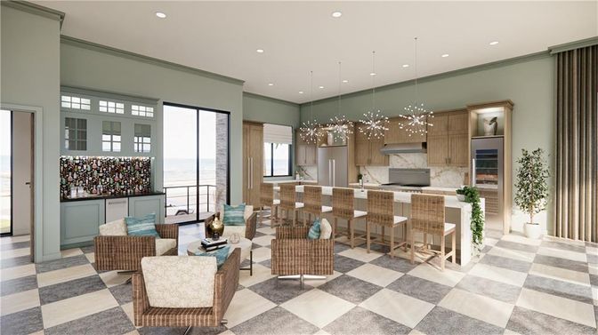 Interior, Kitchen, Living room, Pendant Lights, Recessed Lighting