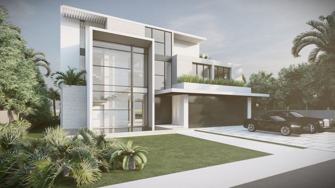 Backyard, Exterior, Facade, Modern