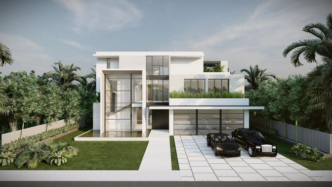 Backyard, Exterior, Facade, Modern