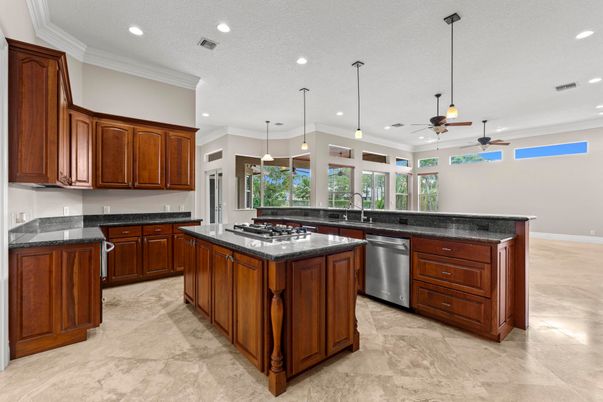 Interior, Kitchen, Pendant Lights, Recessed Lighting, Stainless Steel Appliances