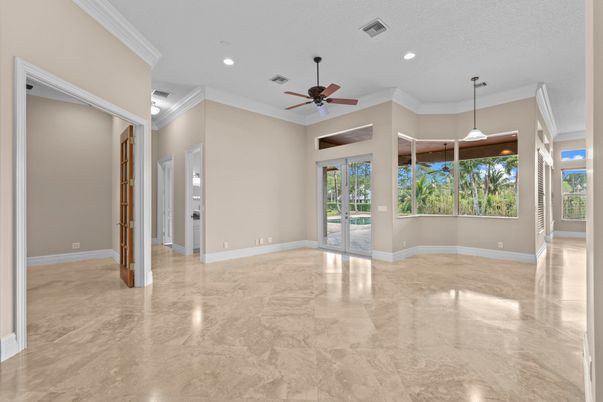 Empty room, Interior, Pendant Lights, Recessed Lighting