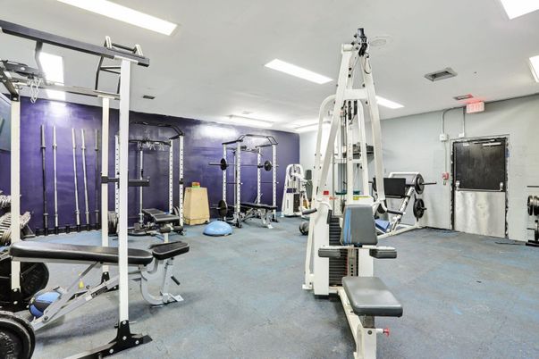 Fitness Equipment, Gym, Interior, Recessed Lighting