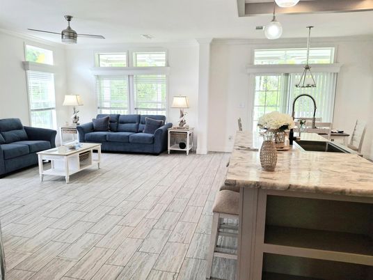 Interior, Living room, Pendant Lights, Wood Texture Flooring