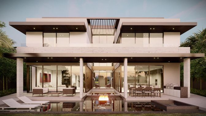 Exterior, Facade, Modern