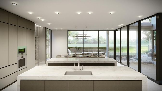 Interior, Kitchen, Pendant Lights, Recessed Lighting