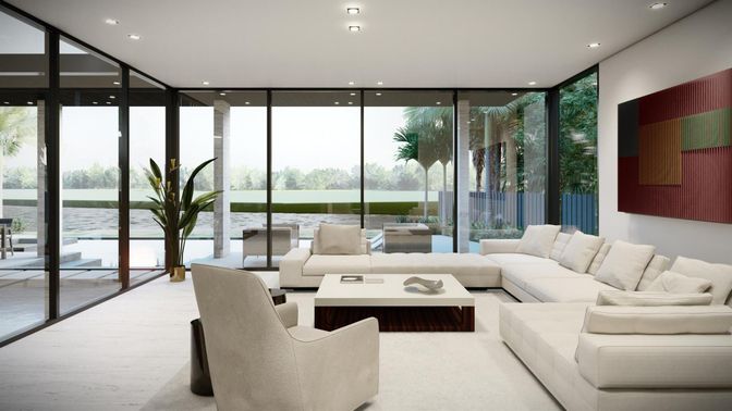 Interior, Living room, Recessed Lighting, Water
