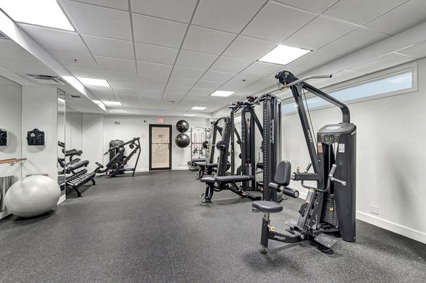 Fitness Equipment, Gym, Interior, Recessed Lighting