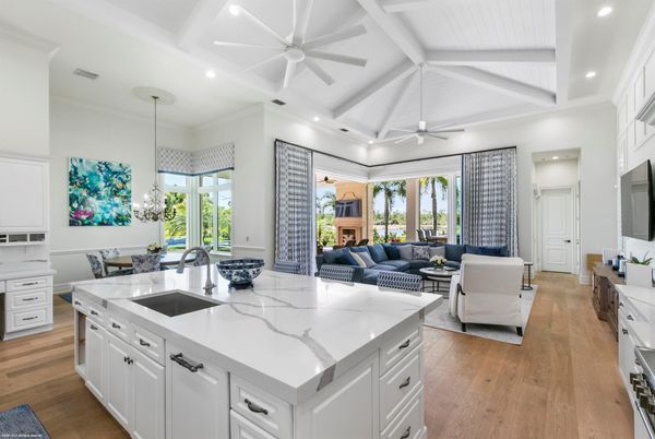 Dining room, Interior, Kitchen, Living room, Pendant Lights, Recessed Lighting, Wood Texture Flooring