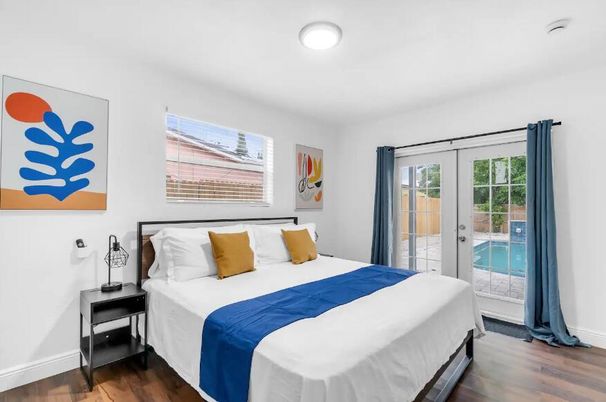 Bedroom, Interior, Wood Texture Flooring