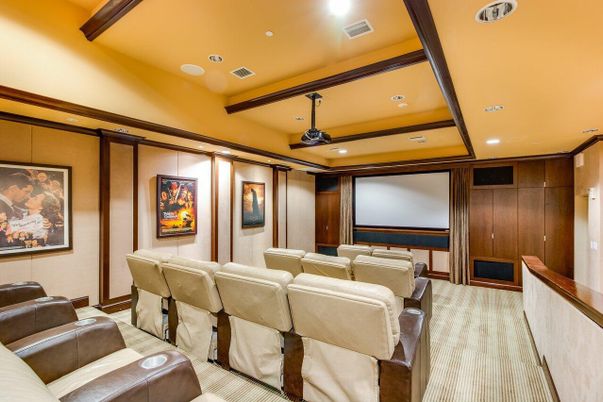 Home Theatre Room, Interior, Projection Screen, Recessed Lighting, Theatre Room