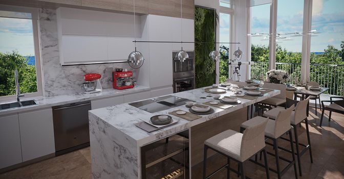 Dining room, Interior, Kitchen, Stainless Steel Appliances