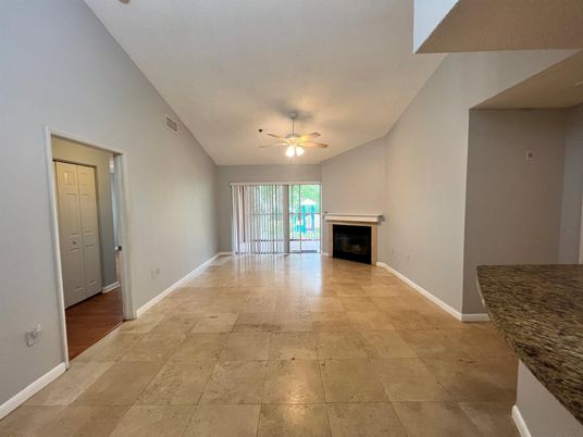 Empty room, Fireplace, Interior