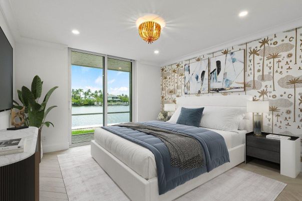 Bedroom, Interior, Recessed Lighting, Water