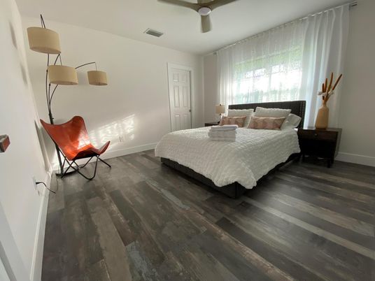 Bedroom, Interior, Wood Texture Flooring