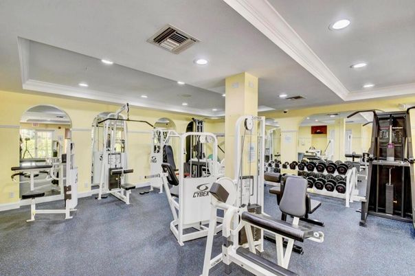 Fitness Equipment, Gym, Interior, Recessed Lighting