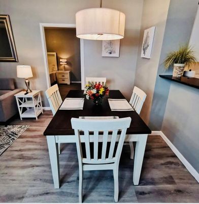 Dining room, Interior, Wood Texture Flooring