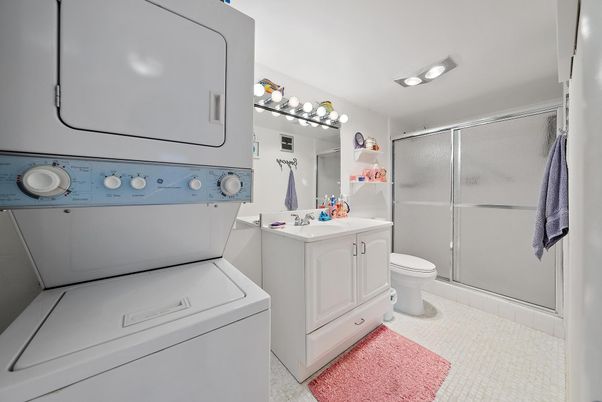 Bathroom, Glass Shower, Interior, Washer