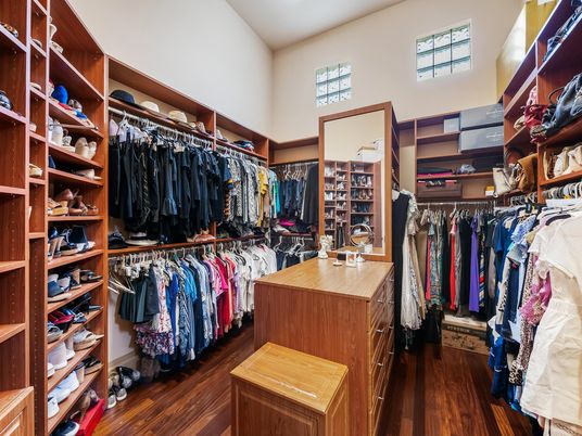 Interior, Walk-in Closets, Wood Texture Flooring
