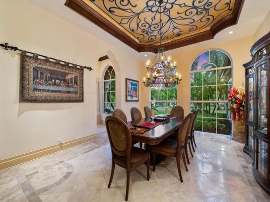 Chandelier, Dining room, Interior, Recessed Lighting