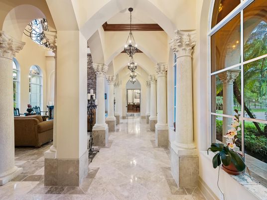 Chandelier, Interior, Pendant Lights, Stone Walls