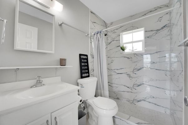 Bathroom, Interior, Marble Walls