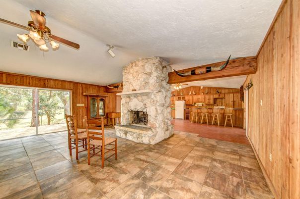 Fireplace, Interior, Wooden Walls