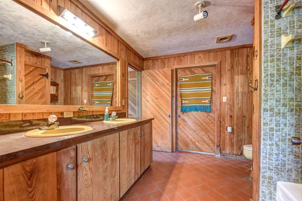 Bathroom, Dual Sink Vanities, Interior, Wooden Walls