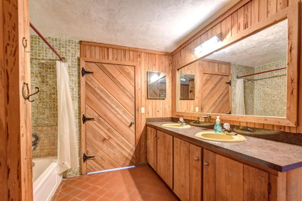 Bathroom, Dual Sink Vanities, Interior, Wooden Walls