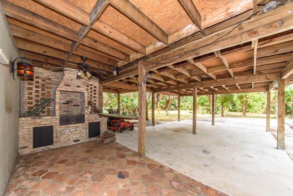 Interior, Stone Walls, Wooden Beams