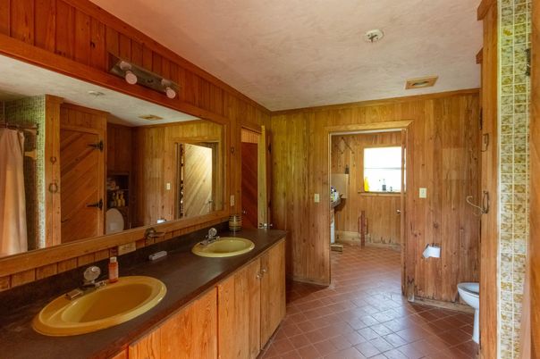 Bathroom, Dual Sink Vanities, Interior, Wooden Walls