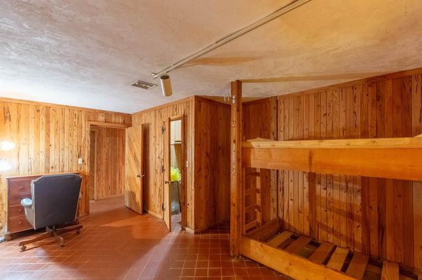 Home Office, Interior, Wooden Walls