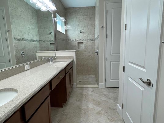 Bathroom, Dual Sink Vanities, Glass Shower, Interior