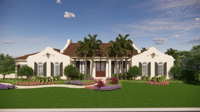 Exterior, Facade, Spanish Mediterranean