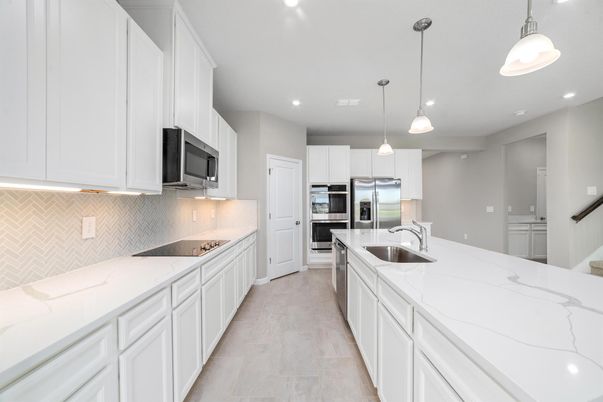 Interior, Kitchen, Pendant Lights, Recessed Lighting, Stainless Steel Appliances
